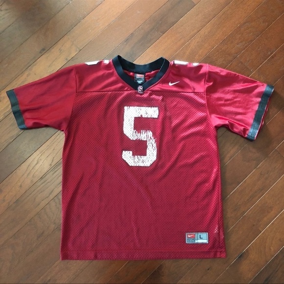 Unisex Nike Youth Red Nike Stanford Football Jersey Sz L - Picture 2 of 8